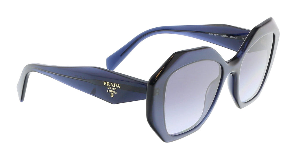 Prada 0PR 16WS 08Q08I Square Full Rim Blue Sunglasses