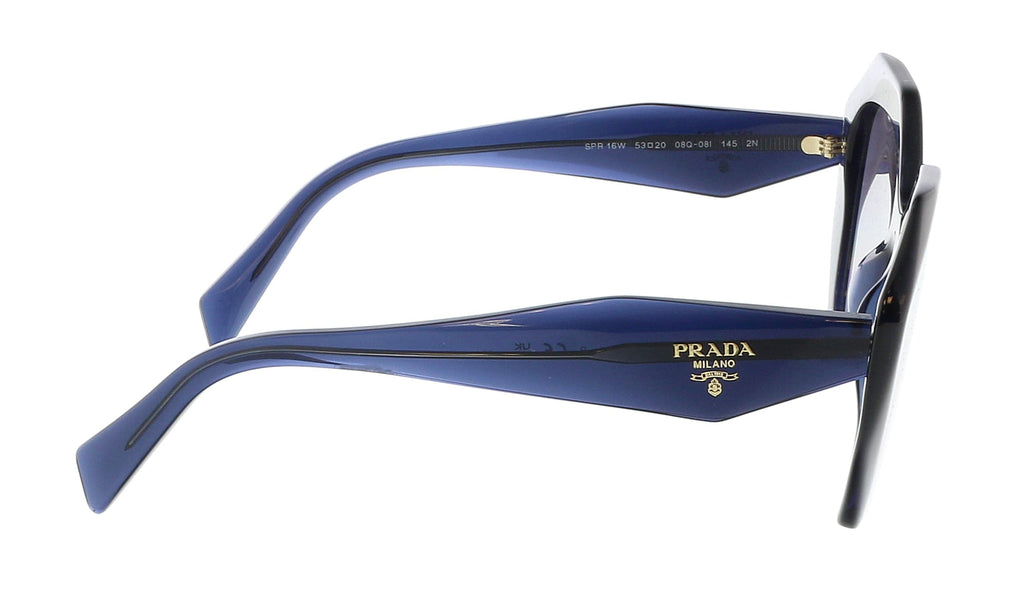 Prada 0PR 16WS 08Q08I Square Full Rim Blue Sunglasses