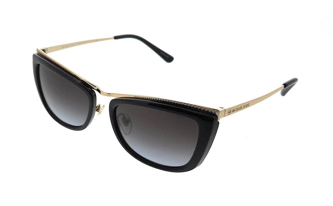Michael Kors 0MK1064 10148G Zaria Light Gold- Black Cat Eye Sunglasses