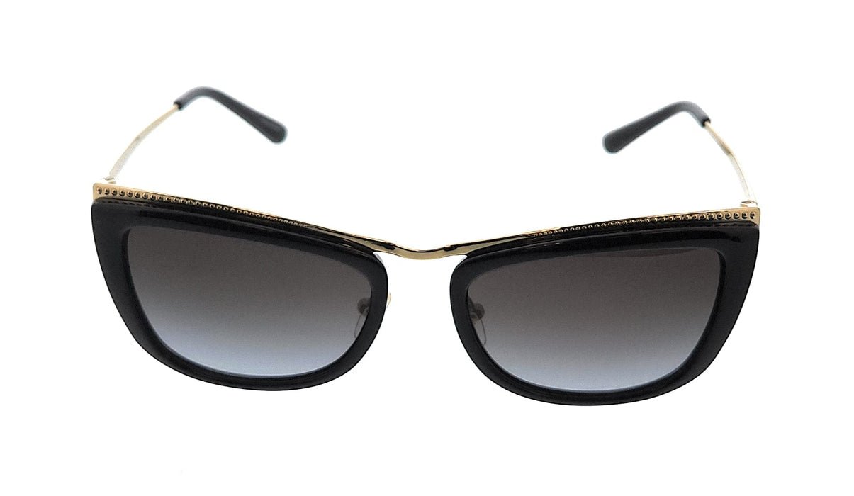 Michael Kors 0MK1064 10148G Zaria Light Gold- Black Cat Eye Sunglasses