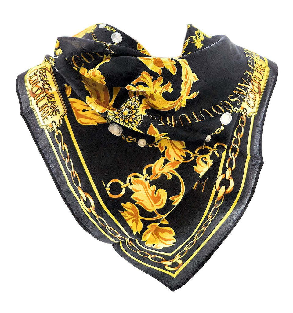 Versace Jeans Couture Baroque Print Silk Scarf