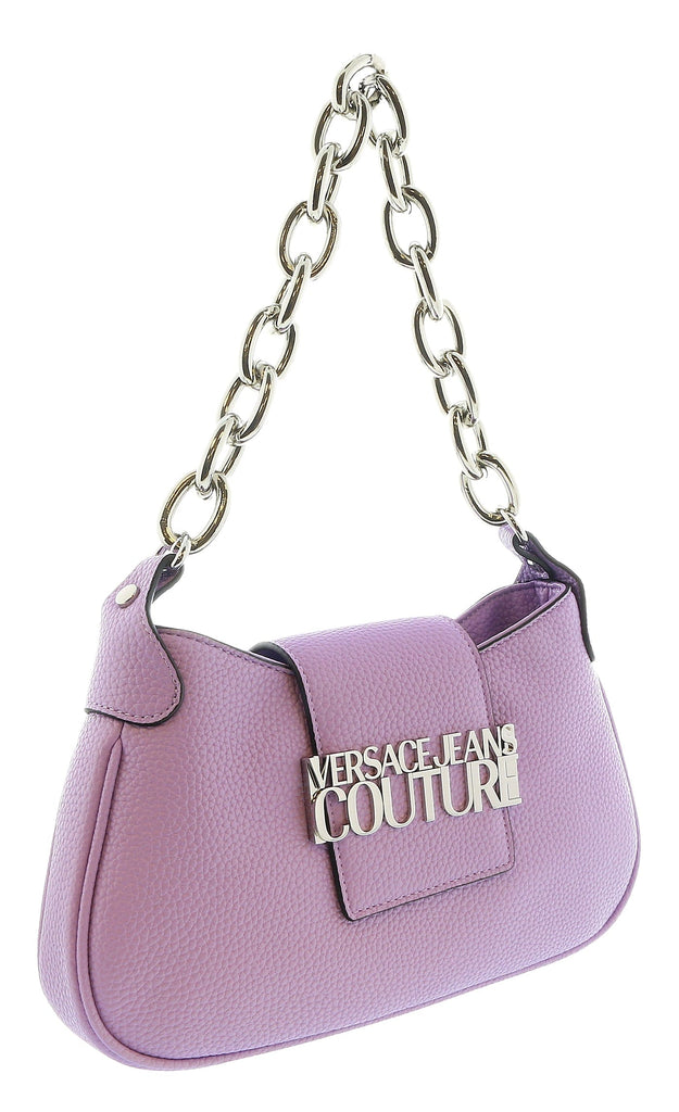 Versace Jeans Couture Lilac Half Moon Signature Closure Hobo Bag