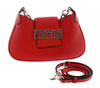 Versace Jeans Couture High Risk Red Half Moon Signature Closure Hobo Bag
