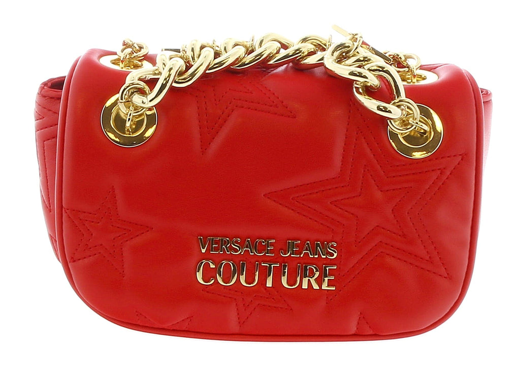 Versace Jeans Couture  Red Star Quilted Charm Embellished Crossbody Bag