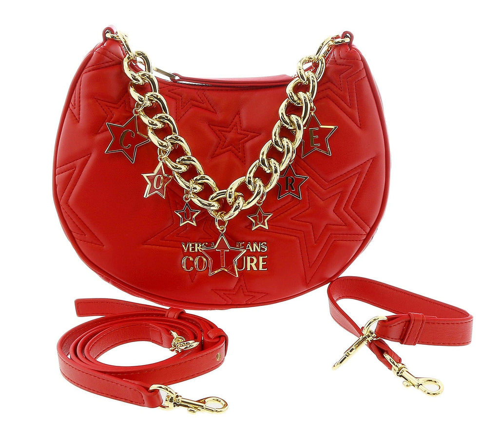 Versace Jeans Couture High Risk Red Star Quilted Charm Embellished Crossbody Bag