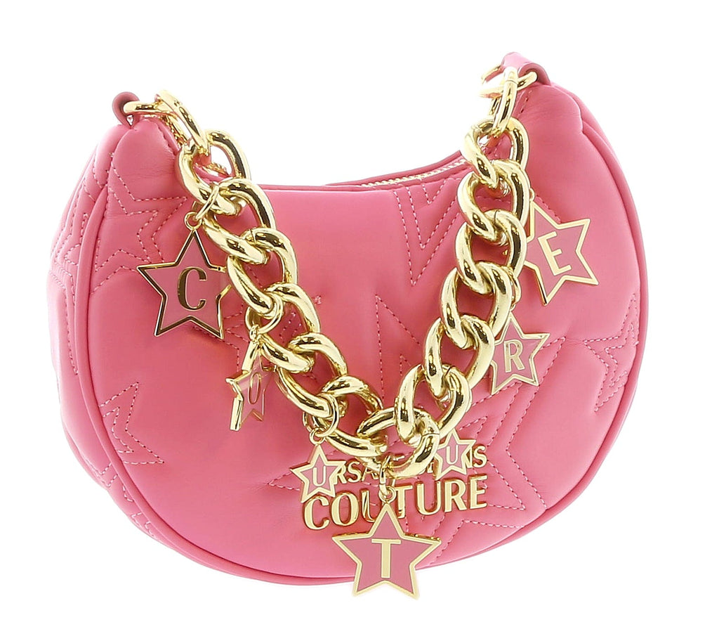 Versace Jeans Couture Rose Star Quilted Charm Embellished Crossbody Bag