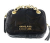 Versace Jeans Couture Black Square Star Quilted Charm Embellished Crossbody Bag