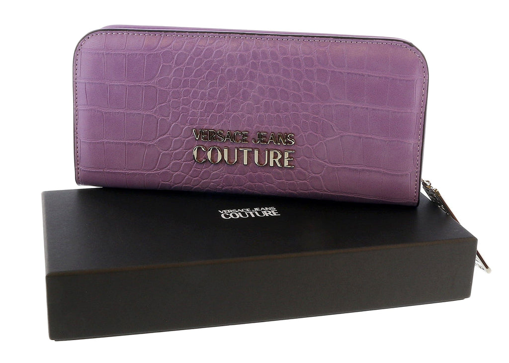 Versace Jeans Couture Lilac  Embossed Continental Wallet