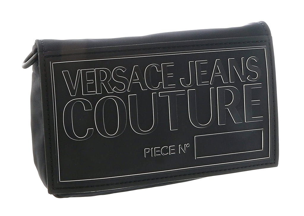 Versace Jeans Couture Black Technicolor Fabric Signature Crossbody Bag