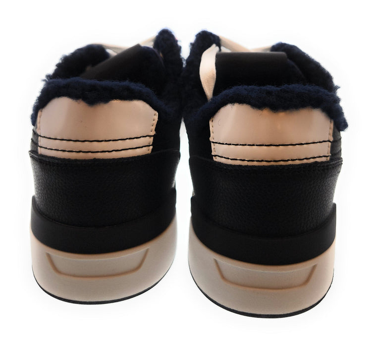 Versace Jeans Couture Mens Black Fuzzy Lined Sneakers