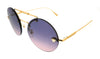 Versace  Gold Round Sunglasses