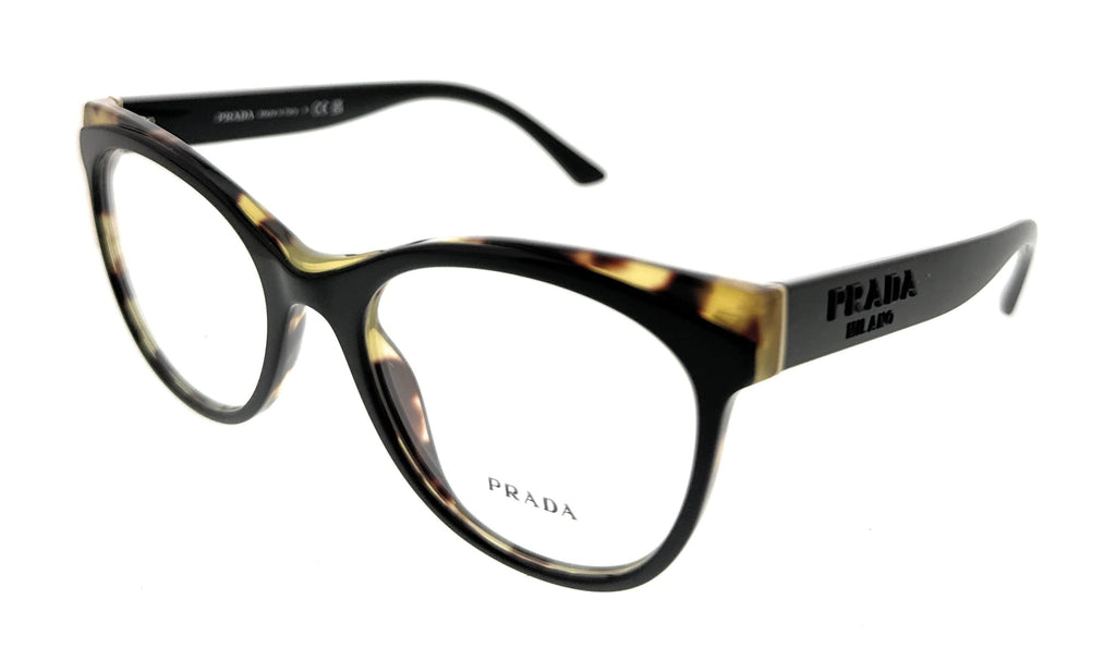 Prada 0PR 05WV 07H1O151 Cat Eye Full Rim Black/Havana Eyeglasses