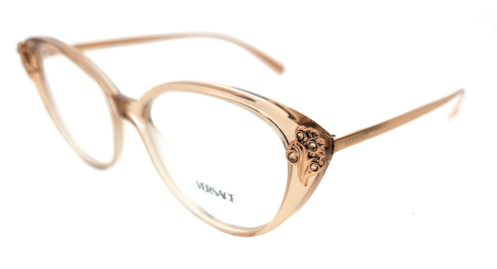 Versace  Transparent Brown Cateye Optical Frames