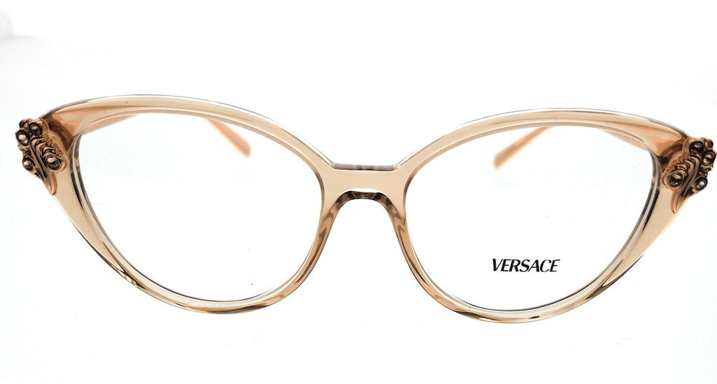 Versace 0VE3262B 5215 Transparent Brown Cateye Optical Frames