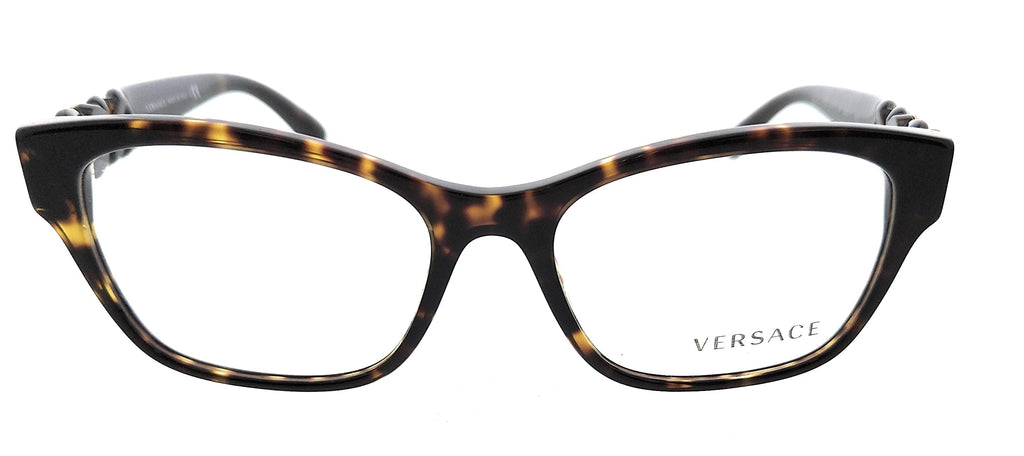 Versace VE3306 108 54Full Rim Havana Gold Cat Eye Eyeglasses