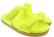Gia Borghini Acid Lime Gia x Pernille Double Strap Leather Slides