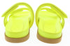 Gia Borghini Acid Lime Gia x Pernille Double Strap Leather Slides