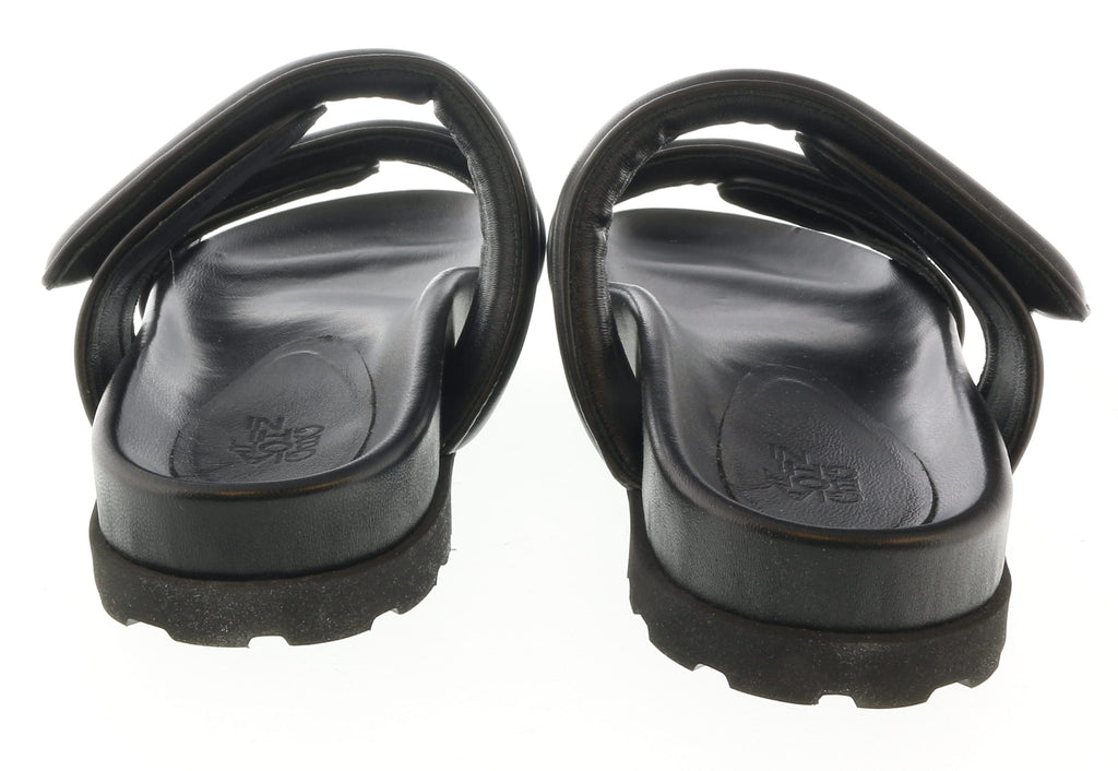 Gia Borghini Black Gia x Pernille Double Strap Leather Slides