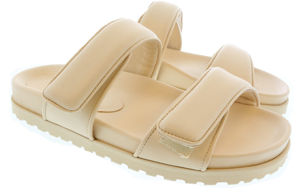 Gia Borghini Cream Gia x Pernille Double Strap Leather Slides 8