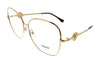 Versace  Full Rim Gold Square Eyeglasses
