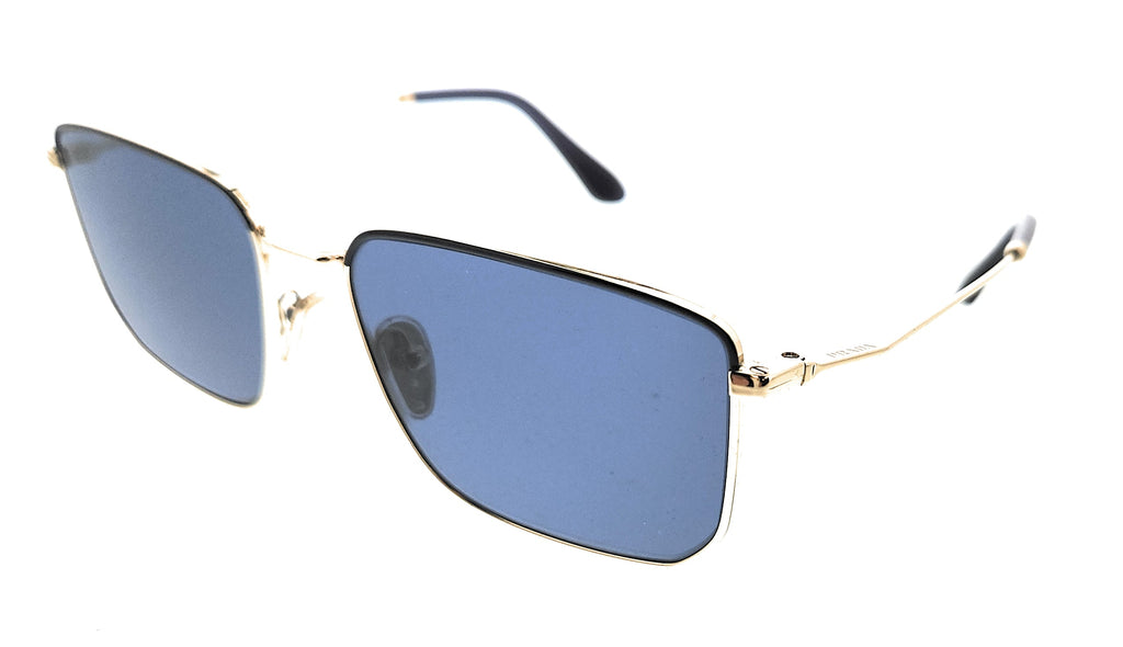 Prada  Full Rim Dark Blue Gold Rectangular Sunglasses