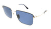 Prada  Full Rim Dark Blue Gold Rectangular Sunglasses