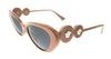 Versace  Full Rim Beige Cat Eye Sunglasses