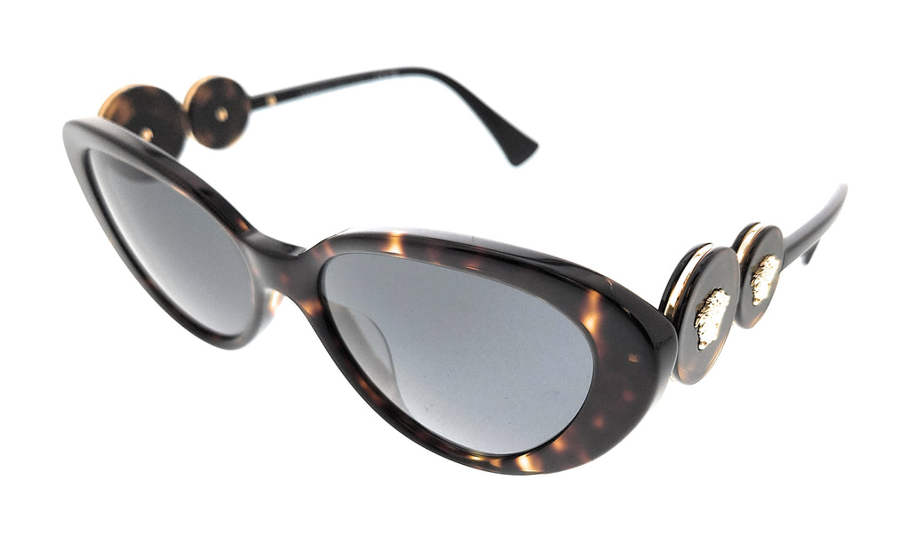 Versace  Full Rim Havana Oval Sunglasses