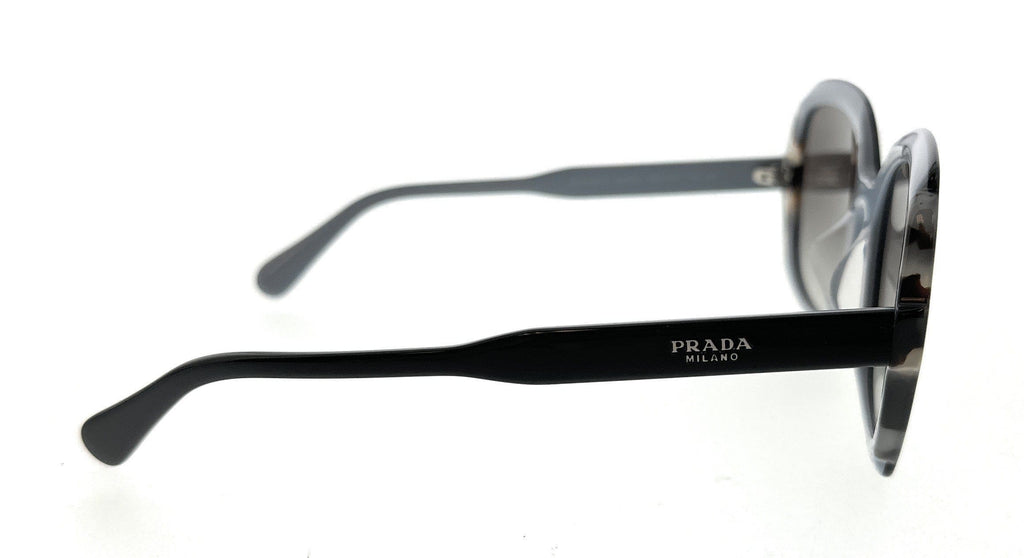 Prada 0PR 16USF KHR0A7 Black/ Spotted Brown Square  Sunglasses