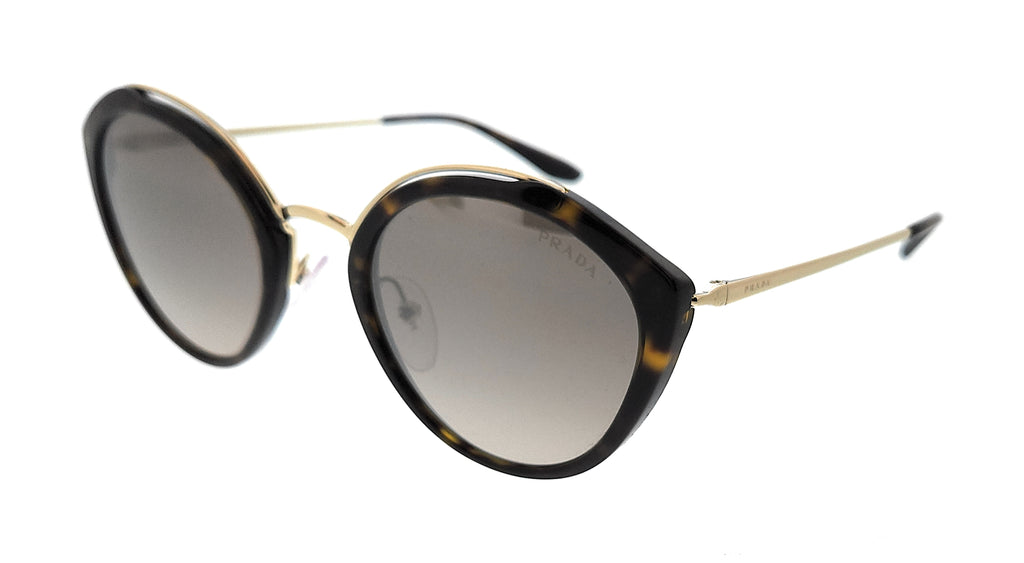 Prada  Havana Gold Round Sunglasses