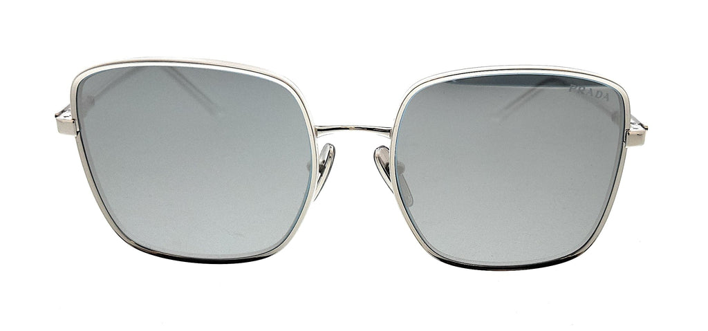 Prada 0PR 55YS 1BC02R Silver Square Sunglasses