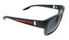 Prada Linea Rossa 0PS 01WS 08W08F Black Rubber Rectangular Sunglasses