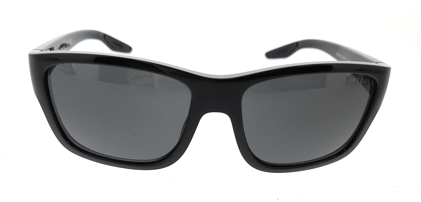 Prada Linea Rossa 0PS 01WS 11C05U Matte Grey Rectangular Sunglasses