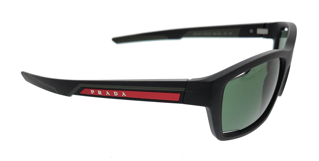 Prada Linea Rossa 0PS 04WS DG004Q Black Rubber Shield Sunglasses