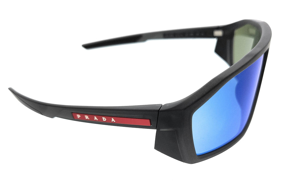 Prada Linea Rossa 0PS 08WS 10C08F Matte Blue Transparent Rectangular Sunglasses