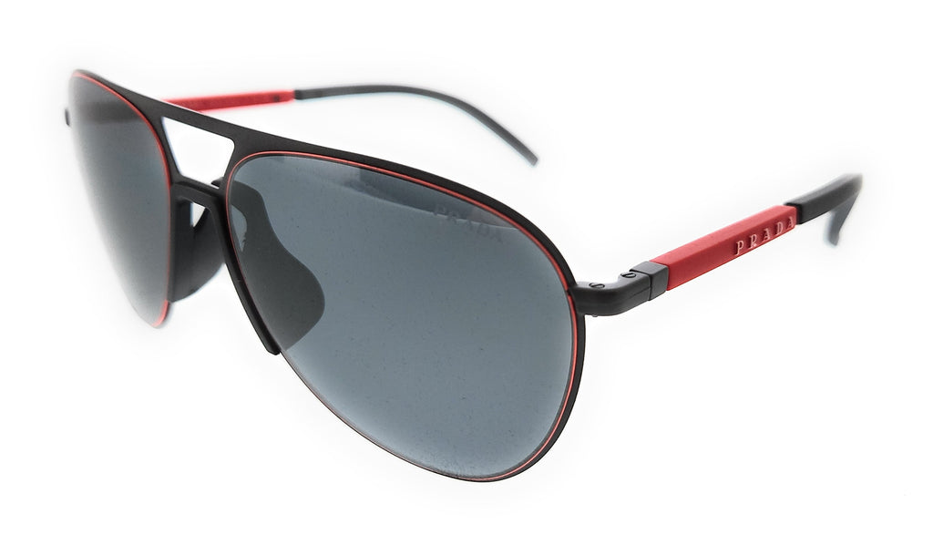 Prada Linea Rossa  Matte Grey Aviator Sunglasses