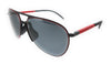 Prada Linea Rossa  Matte Grey Aviator Sunglasses