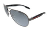 Prada Linea Rossa  Gunmetal Aviator Sunglasses