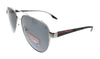 Prada Linea Rossa  Gunmetal Aviator Sunglasses