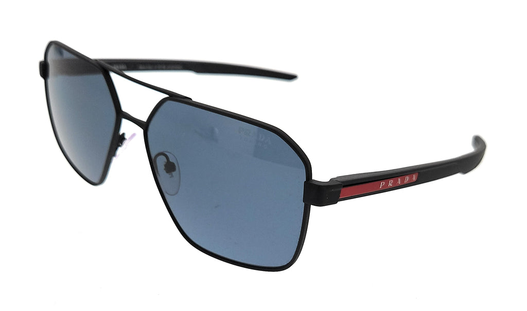 Prada Linea Rossa  White Rubber Rectangular Sunglasses