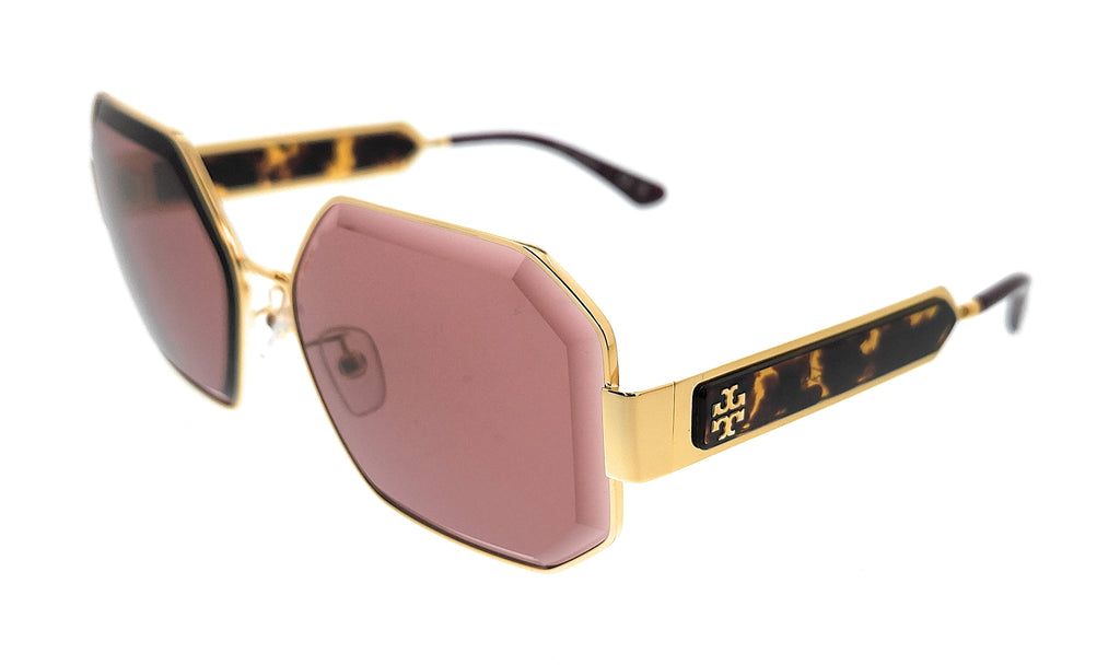 Tory Burch  Shiny Gold Square Sunglasses