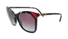 Burberry   Black / White Tortoise / Red Cateye Sunglasses