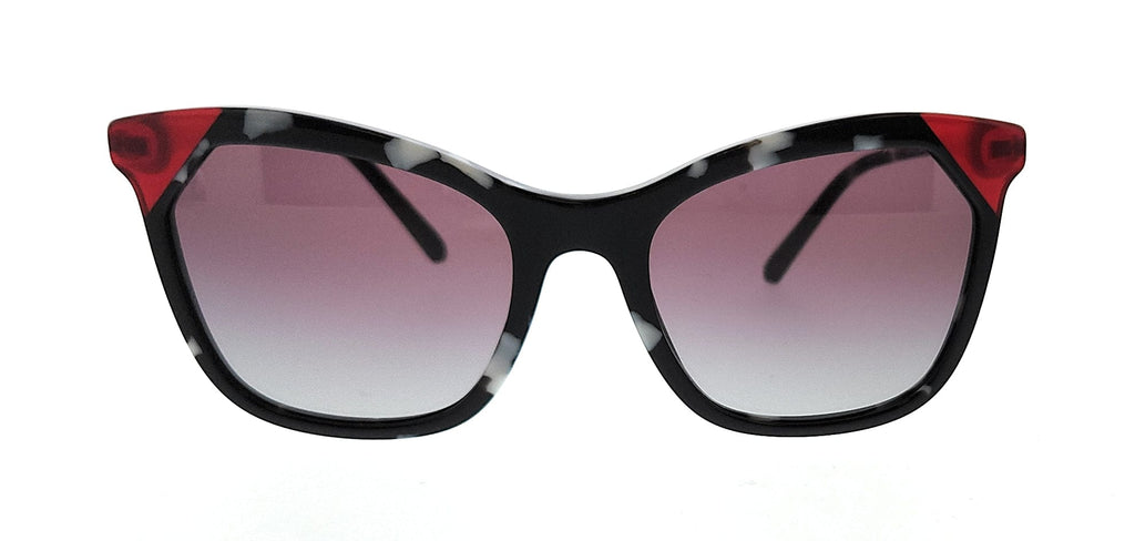 Burberry  0BE4263 370990 Black / White Tortoise / Red Cateye Sunglasses