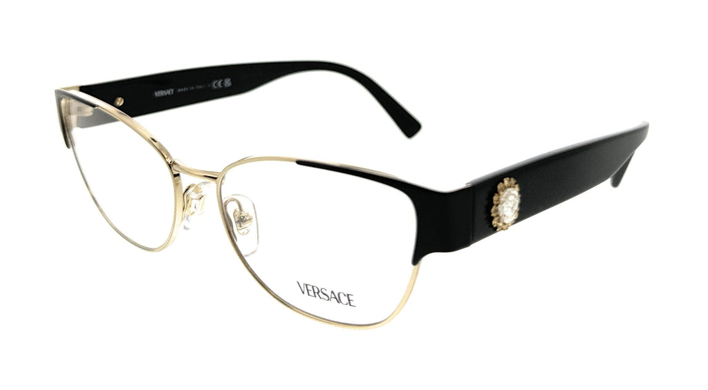 Versace Cateye Gold/Black Full Rim  Eyeglasses