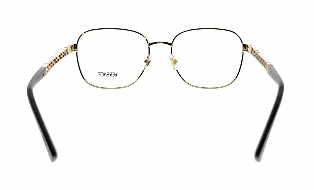 Versace Square Gold Havana Full Rim  Eyeglasses