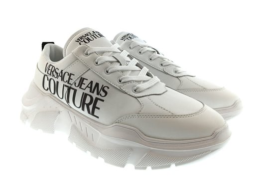 Versace Jeans Couture Mens White / Black Chunky Logo Sneakers-