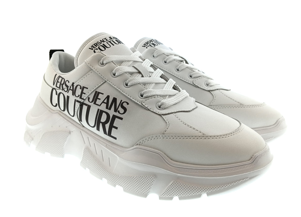 Versace Jeans Couture Mens White / Black Chunky Logo Sneakers-10.5