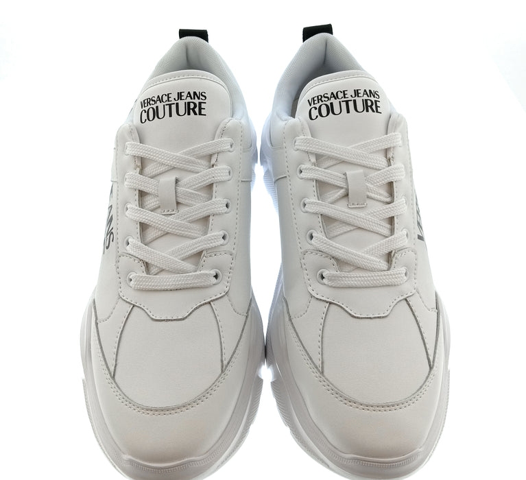 Versace Jeans Couture Mens White / Black Chunky Logo Sneakers-