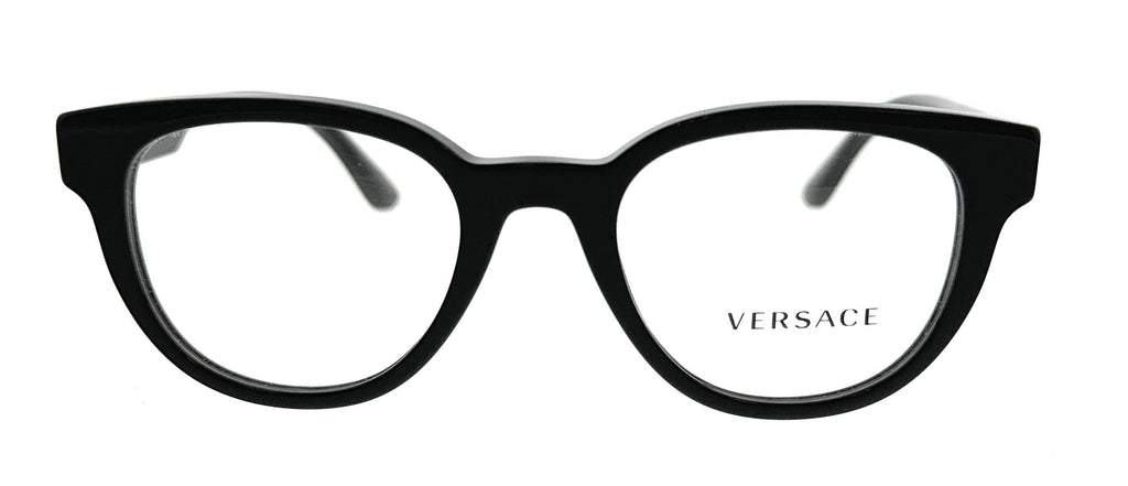 Versace Round Black Full Rim  Eyeglasses