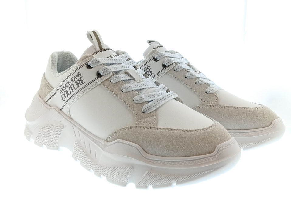 Versace Jeans Couture Mens White / Beige Chunky Colorblock Sneakers-9